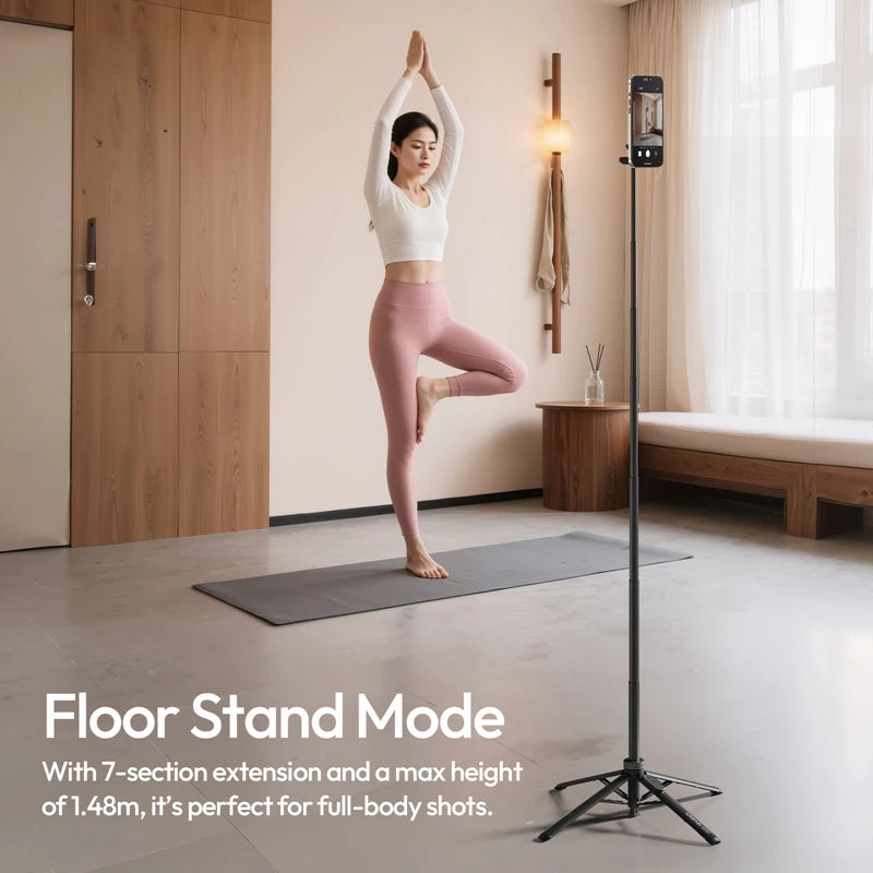 Ulanzi MT85 Automatic Phone Tripod Magsafe Dual-Side Magnet with 10m Wireless Control for Selfie Stick Livestreaming Vlog Shots