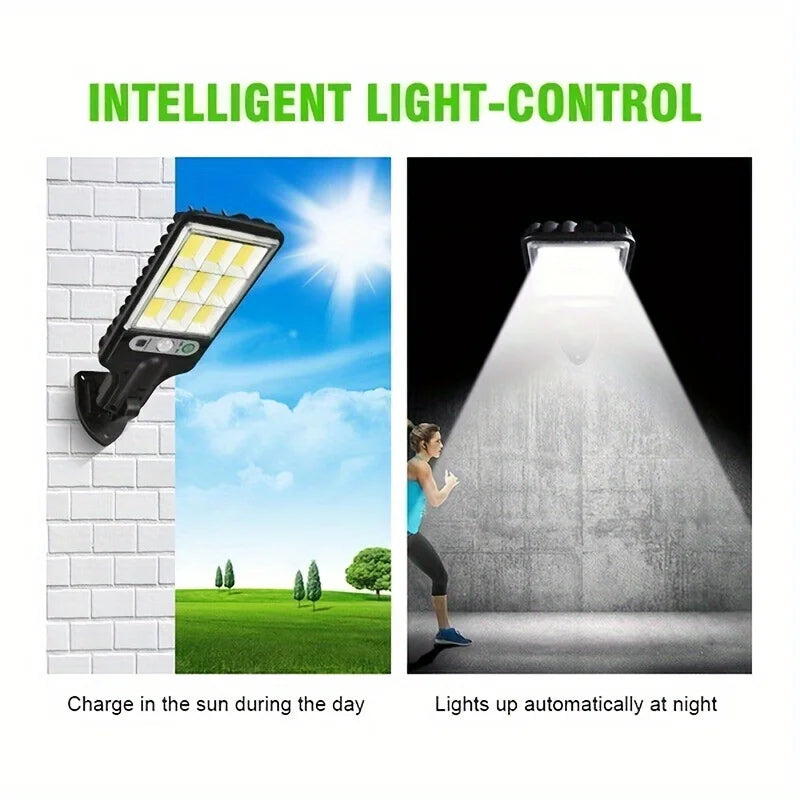 4 Pack Solar Motion Sensor Lights Outdoor 3 Mode Wall Lights with Remote Security Lighting for Garden Pathway Patio Driveway