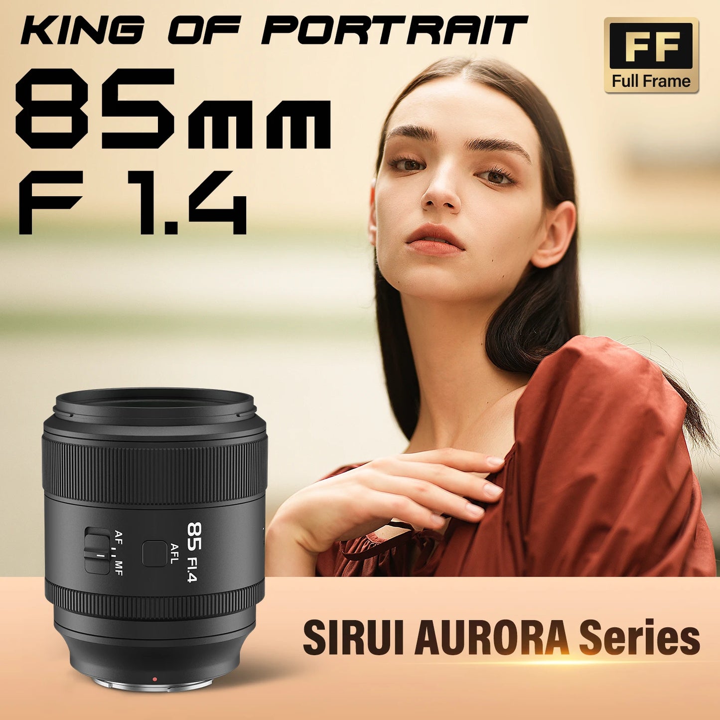 SIRUI Aurora 35mm 85mm F1.4 Full frame Auto focus Lens AF/MF Focus Switch Pro Prime Camera Lens For Sony E,FUJI X, NIKON Z, L