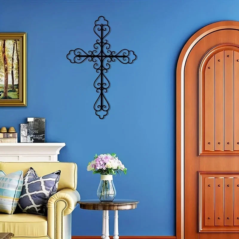 Metal Cross Wall Decoration, Wall-mounted Metal Art Decor, for Home Decoration Wall Decor Metal Wall Hanging