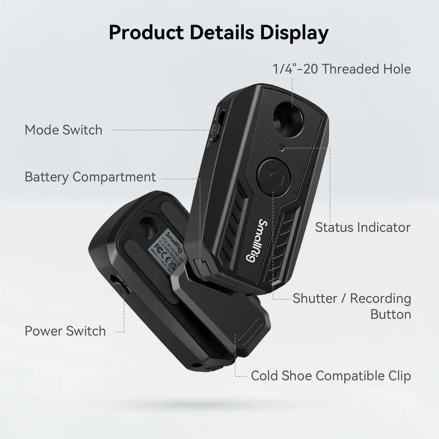 SmallRig Wireless Remote Controller for Sony / for Canon / for Nikon Cameras 10 m Remote Control 3902