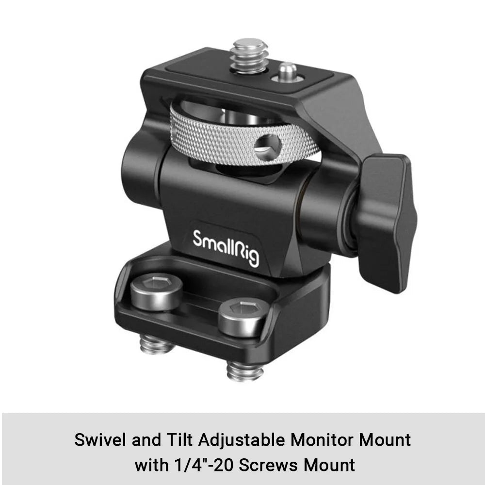 SmallRig Quick Release Monitor Holder Camera Clamp Swivel and Adjustable Monitor Mount with Cold Shoe/ARRI/NATO Mount 2905B