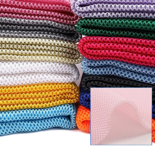 Breathable 3D Mesh Fabric Air Layer Solid Color Handcraft DIY Upholstery Make Chair Speaker Dustproof Soundproof Net Cover Cloth