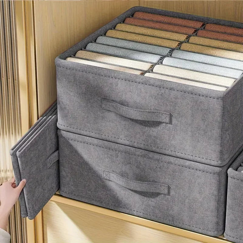 1PC Wardrobe Storage Organizer – Pants, Sweater & T-Shirt Drawer Box, Cabinet Clothes Organizer