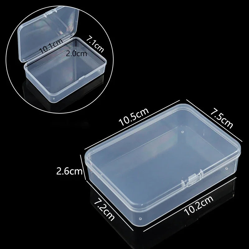 PP Storage Box Mini Transparent Plastic Case Container Square Rectangle Packaging Box for Jewellry Beads Small Items