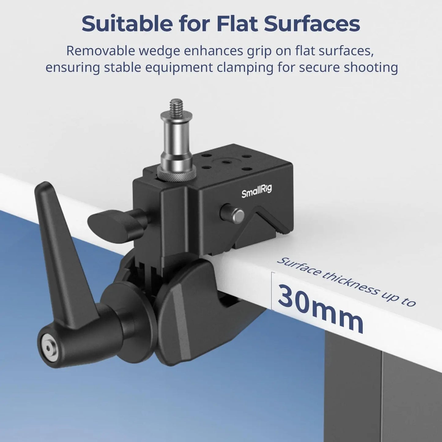 SmallRig Super Clamp Support Kit Aluminum Alloy Load 15kg with 1/4"-20 Top Screw for Cameras Microphones Monitors Video Lights