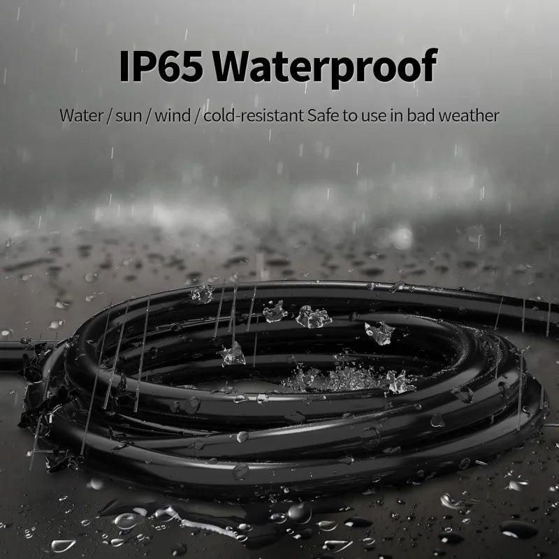 100 FT 16/3 Black Indoor Outdoor Extension Cord Waterproof, 3 Prong Flexblie SJTW Cold Weatherproof -50°C Appliance Extension Co