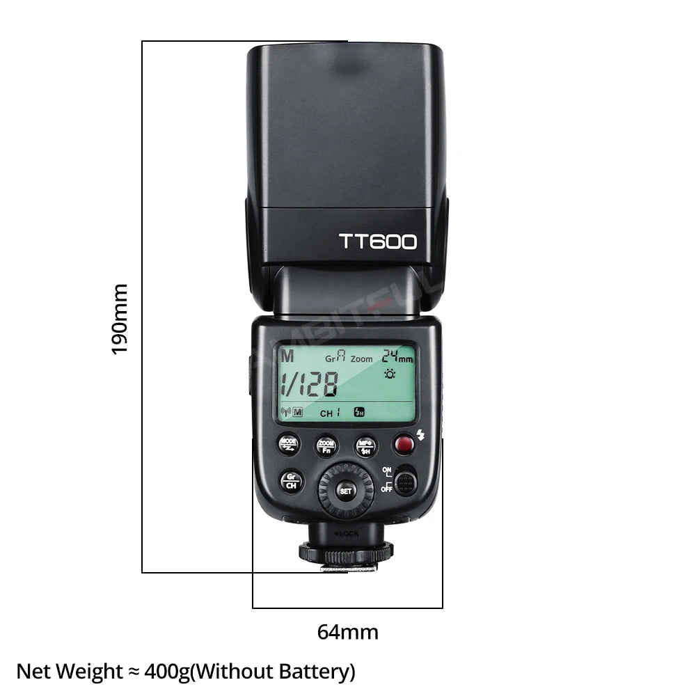 Godox 2.4G Wireless X-system TT600 GN60 Master/Slave Camera Flash Speedlite for Canon Nikon Sony Pentax Olympus Fuji Lumix