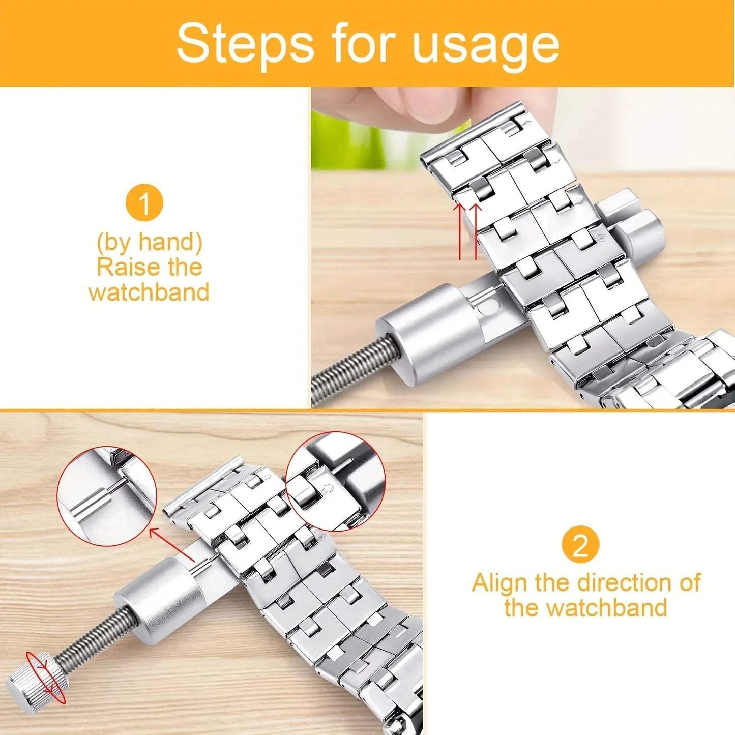 41pcs/set Watch Link , Watch Band Tool Kit, Watch Link Remover, 20pcs Spring Bars, 13pcs Spare Needl, Ideal Choice for Gifts