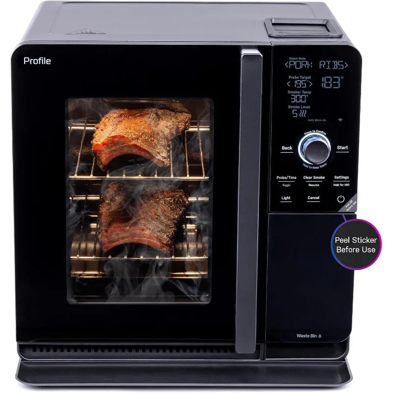 Smart Indoor Pellet Smoker, with Active Smoke Filtration, 5 Smoke Control Settings, WiFi Connected, Electric, Countertop BBQ