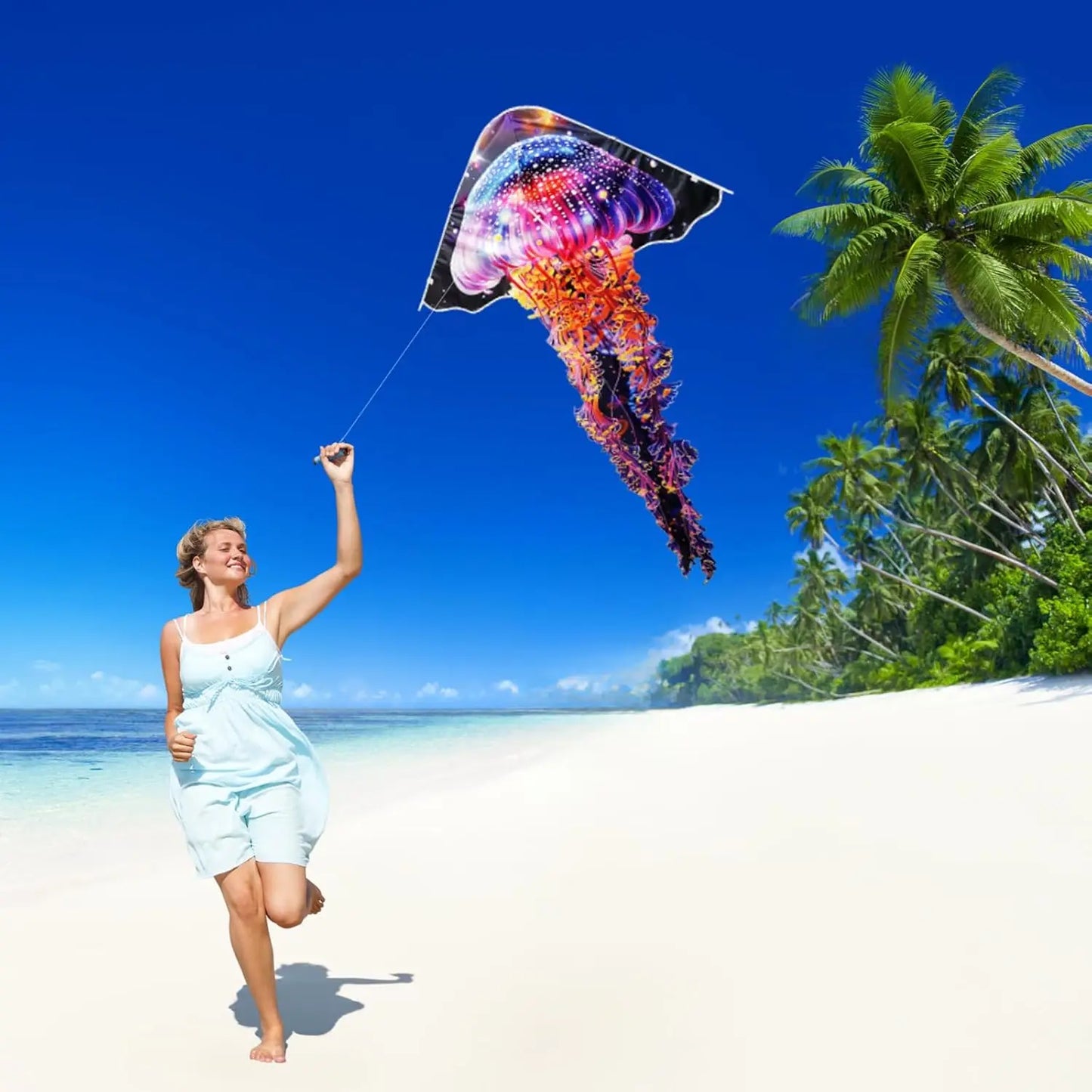 Octopus Kite for Beginners and Adults, Easy to Fly and Assemble, Perfect for Outdoor Fun