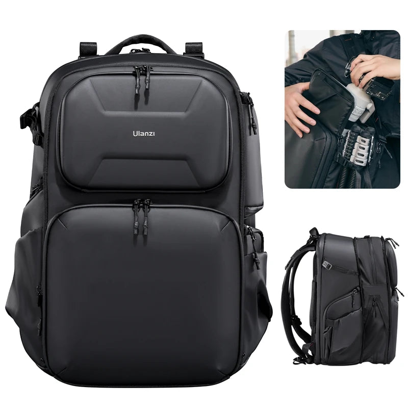 Ulanzi BP10 Hardshell Camera Backpack 35L Travel Large Capacity Storage Splash-proof Photography Bag Camera Shoulders Bag