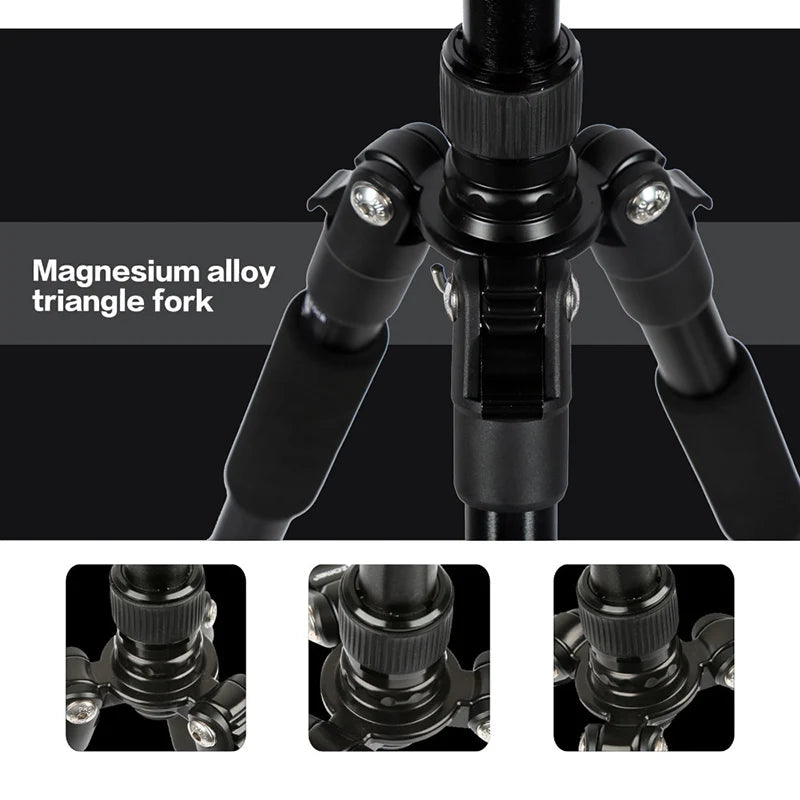 Q666 Professional Camera Tripod  Phone Stand Tripod  Protable Travel Camera Monopod  for DSLR Smartphone Video Live Broadcast