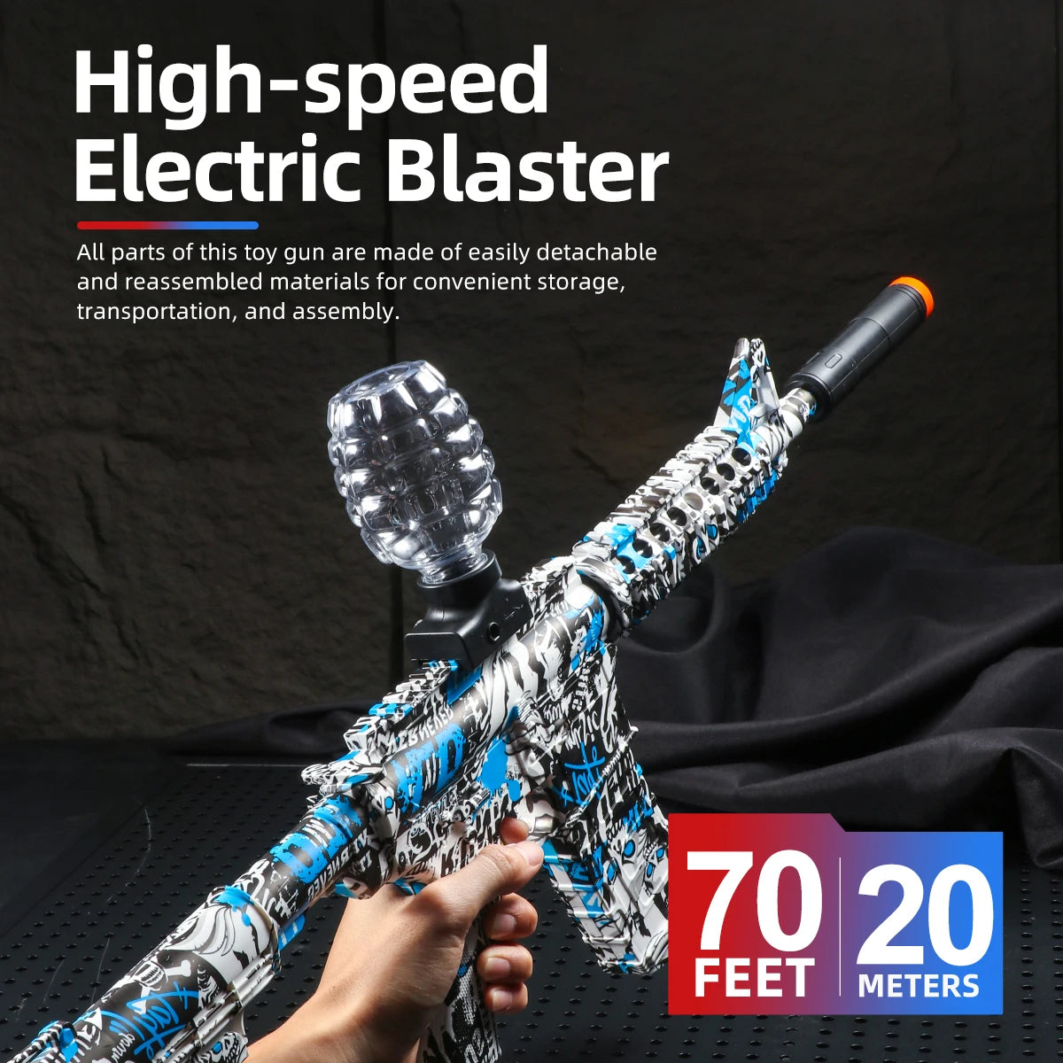 M4A1 Electric Blaster Gun Set, High Precision Shooting Toy, Perfect Automatic Outdoor Toy Gift for Birthday (Bullets Excluded)