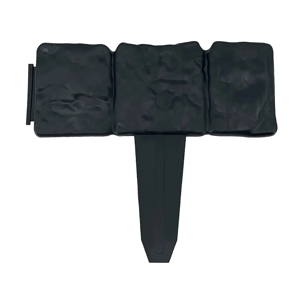 10pcs Garden Edging Set 9.84x9.06Inch Plastic Imitation Stone Landscape Border DIY Lightweight Easy Installation for Landscaping