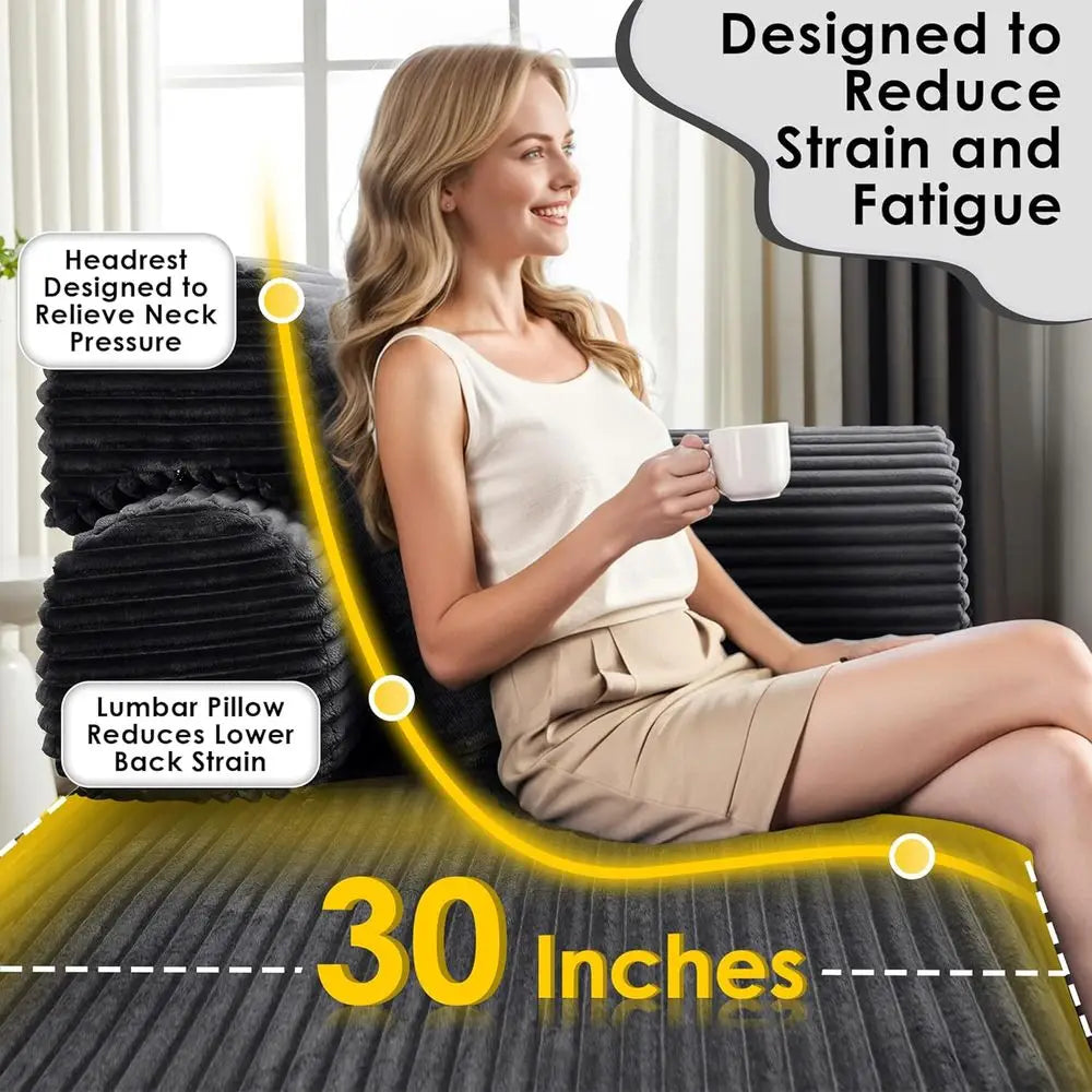 Convertible Sleeper Sofa Bed, 78.5 Corduroy Loveseat Couch, Queen to King Size Memory Foam Sofa, Black, No Assembly Needed