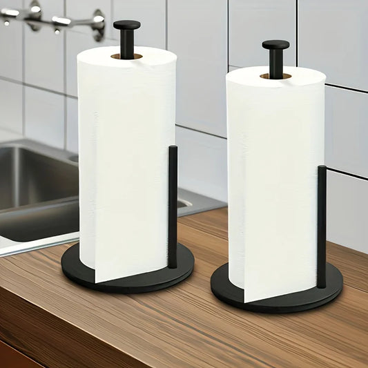 Stainless Steel Paper Towel Holder with Weighted Base, Heavy Duty Kitchen Countertop Organizer Space Saving Design,Kitchen