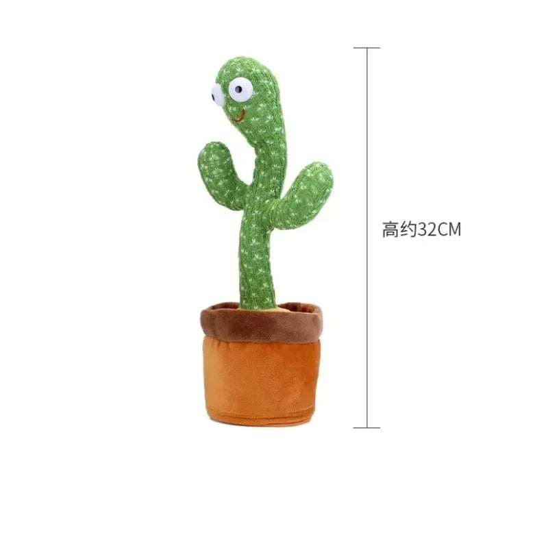 Home Table Decoration Autumn Hallowee Christmas Cactus Magic Dancing Voice Artificial Plant Twisting Music Song Birthday Gift