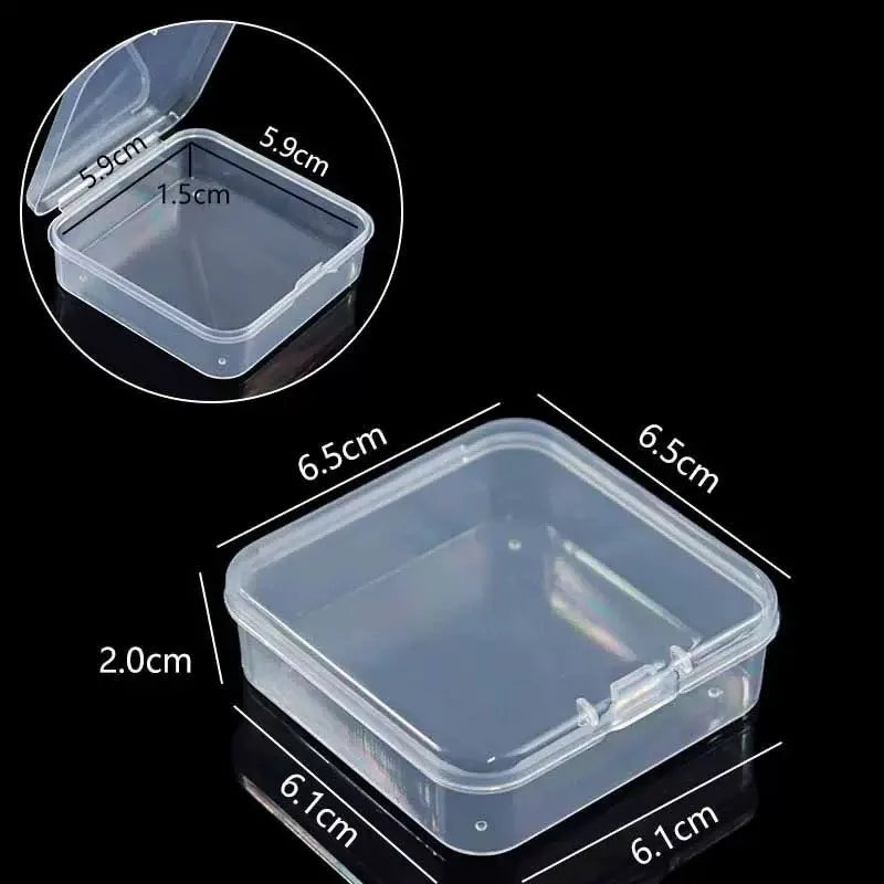 PP Storage Box Mini Transparent Plastic Case Container Square Rectangle Packaging Box for Jewellry Beads Small Items