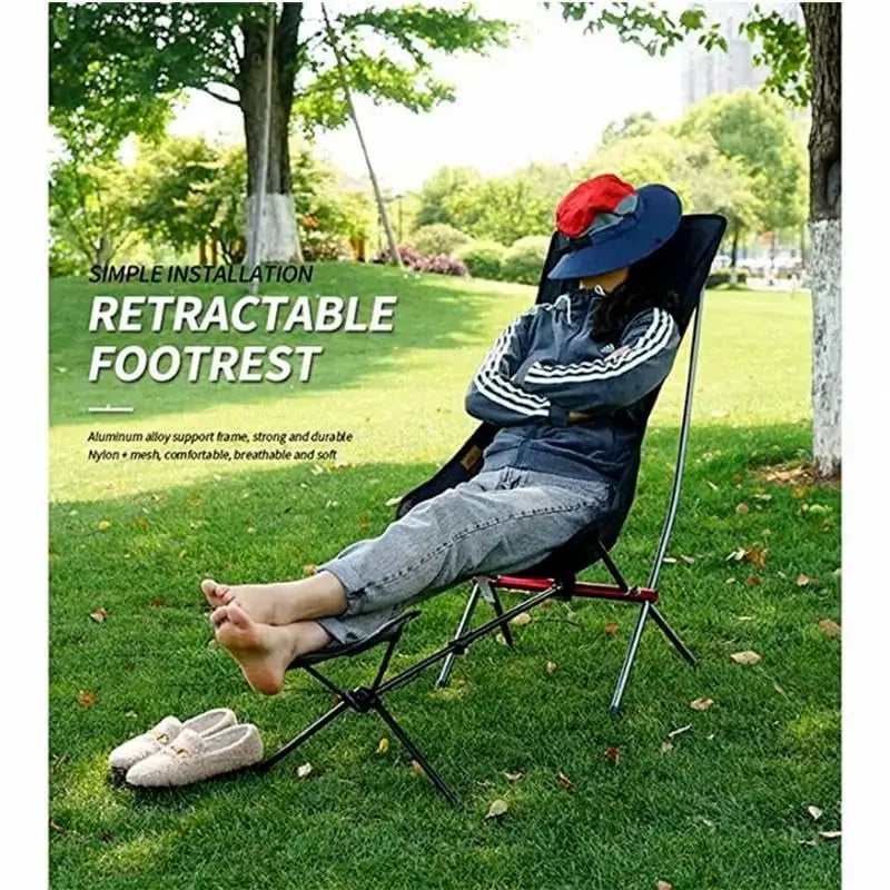 Portable Folding Retractable Footrest Leg Rest Camping Chair Kit for Hiking Fishing Picnic Reclining Beach Chairs Swing Chair