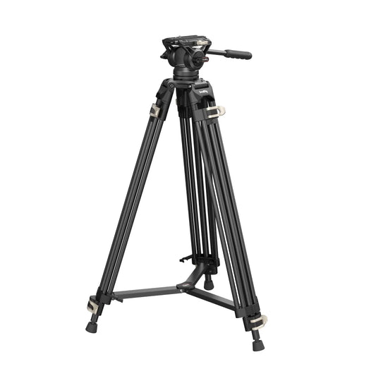 SmallRig Video Tripod System, 73" Heavy Duty Tripod with 360 Degree Fluid Head and Quick Release Plate for DSLR Cameras 3751