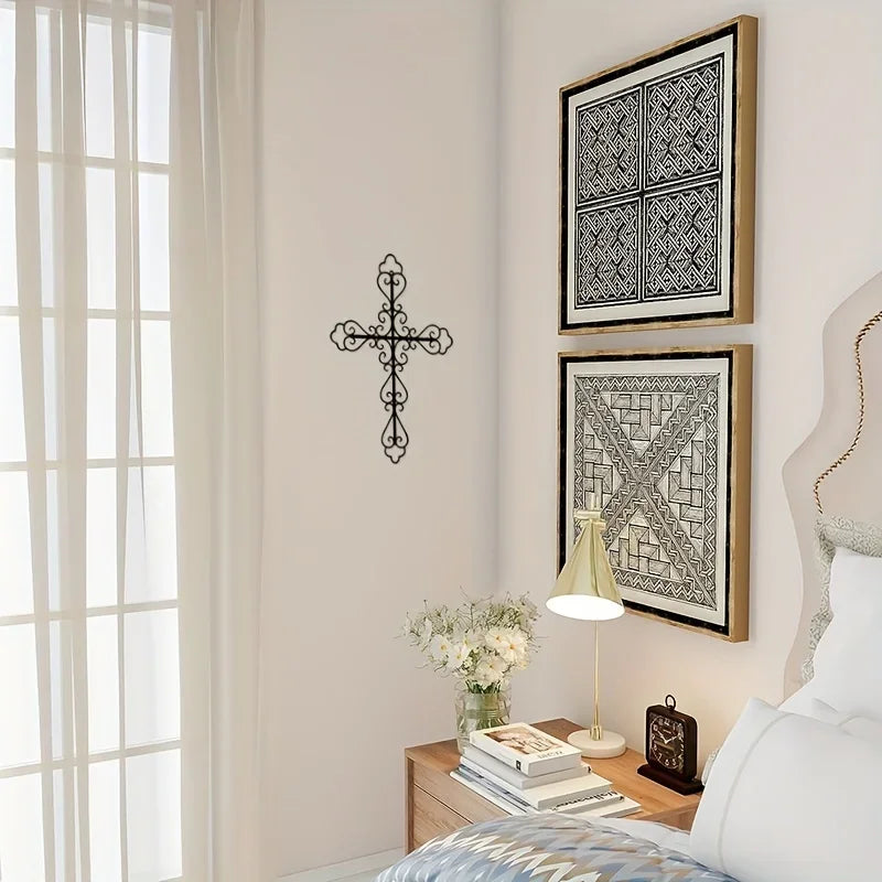 Metal Cross Wall Decoration, Wall-mounted Metal Art Decor, for Home Decoration Wall Decor Metal Wall Hanging