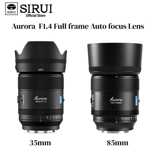 SIRUI Aurora 35mm 85mm F1.4 Full frame Auto focus Lens AF/MF Focus Switch Pro Prime Camera Lens For Sony E,FUJI X, NIKON Z, L