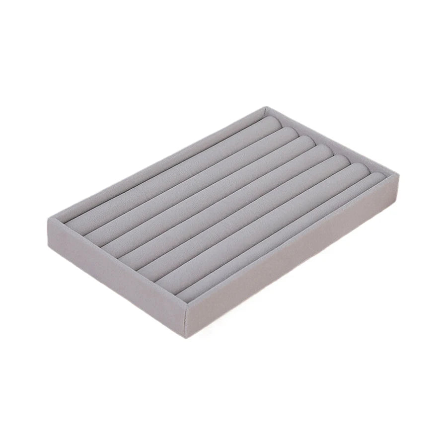 1pc, Flocking Jewelry Box Jewelry Tray, Suitable For: All Kinds of Jewelry Storage.Color: Gray