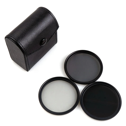 Lightdow ND2 ND4 ND8 Filter Neutral Density 3 in 1 Lens Kit 49 52 55 58 62 67 72 77 82mm for Canon Nikon Sony Camera Waterproof