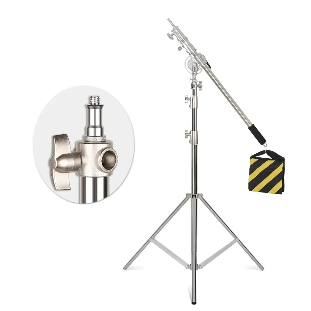 SH Extendable Tripod 190cm With 1/4 Screw&Wheels Bluetooth Remote For DSLR Camera Smartphone Fill Light Microphone Tripod