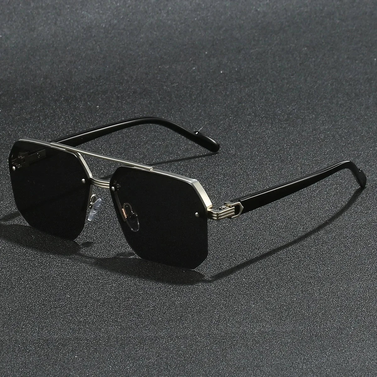 Polygon Sunglasses Rectangle Fashion Metal Frame Women Men Large Square Sun Glasses for Female Male Gradient Traveling Oculos ﻿