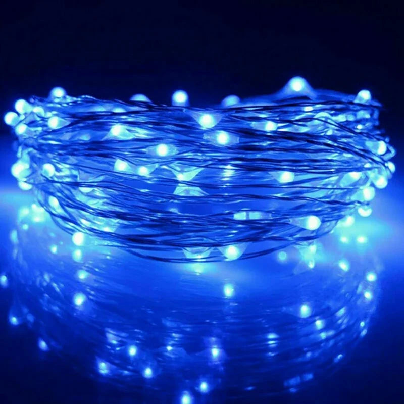 LED Fairy Lights String Button Battery Light Home Decoration Living Bedroom Garden Christmas Wedding New Year Ornament Garland