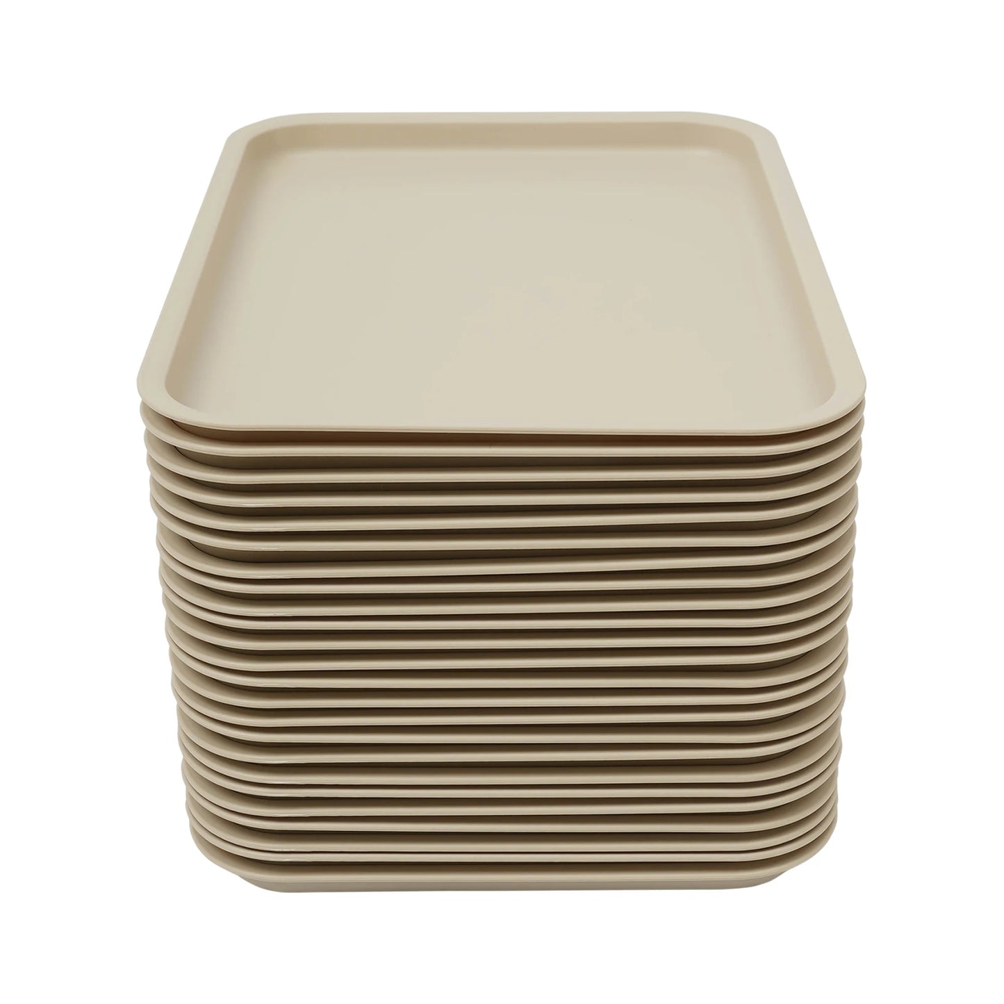 24 Pcs Fast-Food Trays Cafeteria Tabletts Rectangle Serving Tray  Stackable For Fast Food Restaurants, Cafeterias Kitchens