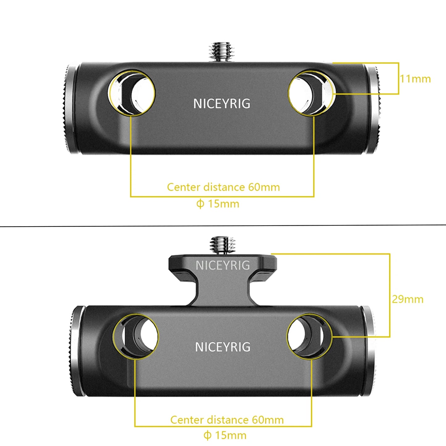 NICEYRIG Camera Baseplate with Rosette Mount 15mm Rod Base Plate Applicable for Sony FS5 FS7 FX9, RED DSMC2 KINEFINITY Cinema
