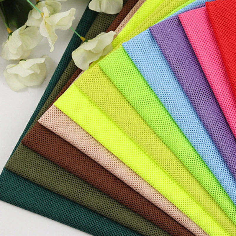 155x45/500cm 2x2 Low-stretch Mesh Fabric For Clothing LiningTravel Bag Handbag T-shirt Sportswear Handmade DIY Sewing Fabric