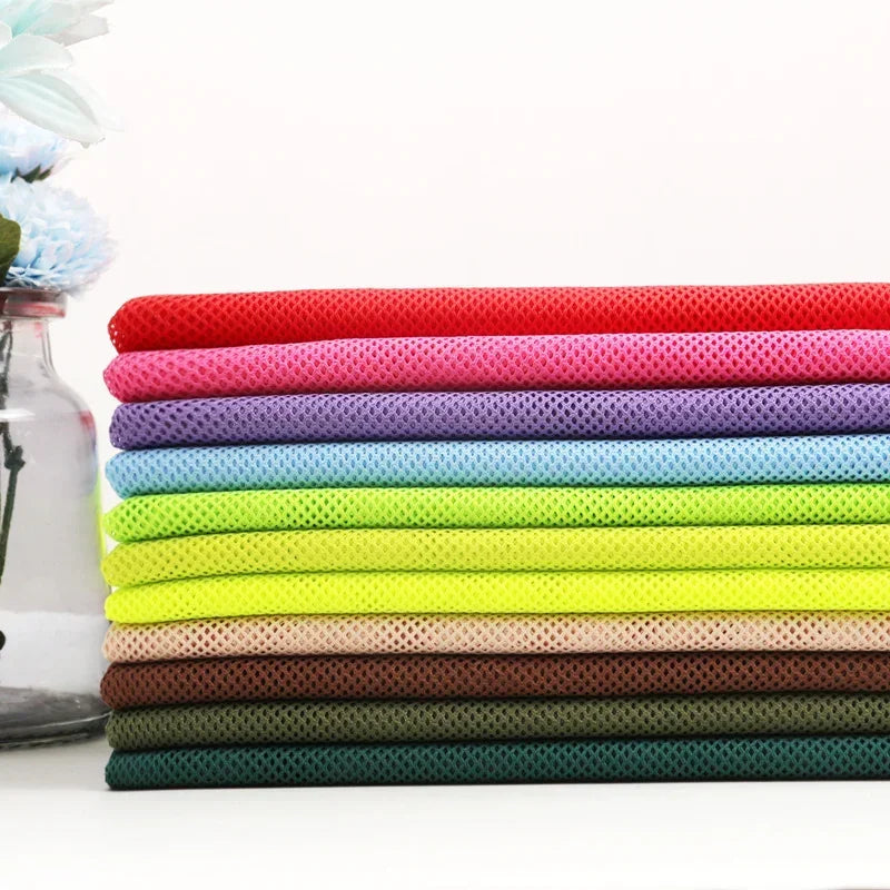 155x45/500cm 2x2 Low-stretch Mesh Fabric For Clothing LiningTravel Bag Handbag T-shirt Sportswear Handmade DIY Sewing Fabric