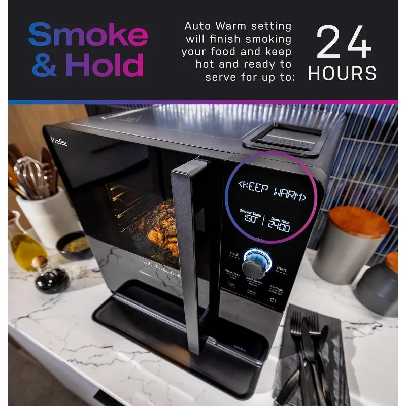 Smart Indoor Pellet Smoker, with Active Smoke Filtration, 5 Smoke Control Settings, WiFi Connected, Electric, Countertop BBQ