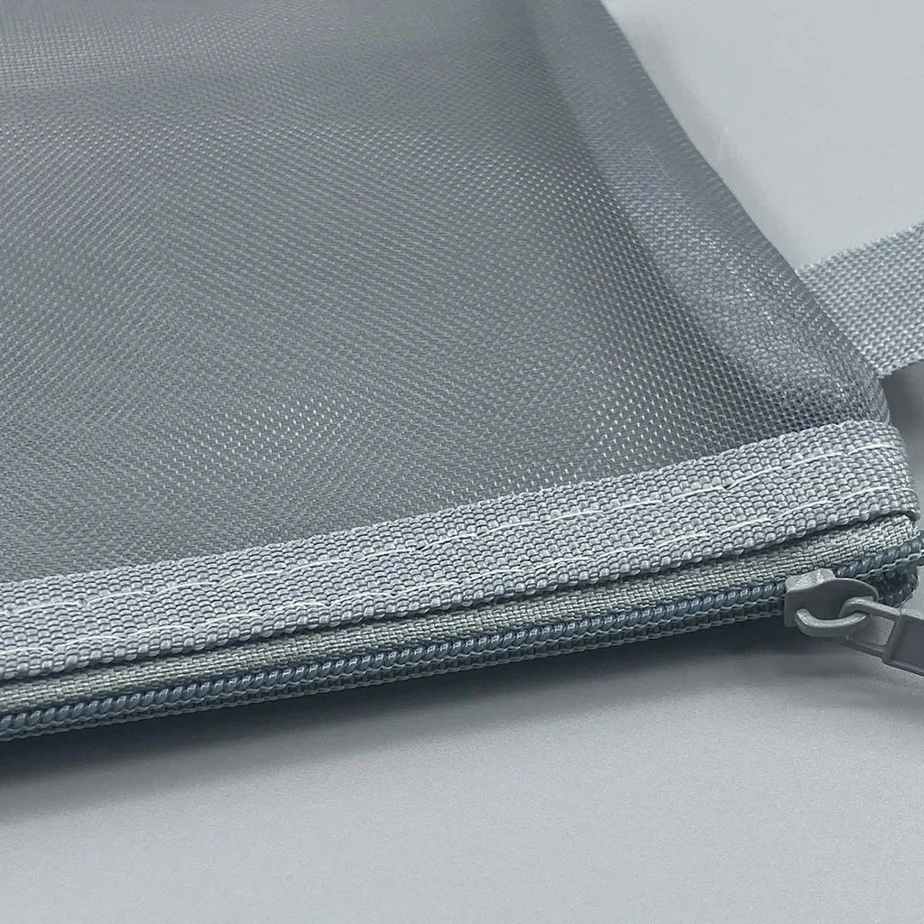 Transparent Mesh Pencil Case Large Capacity Storage Bag Nylon Zip Pencil Bag Office School Supplies Office Supplies