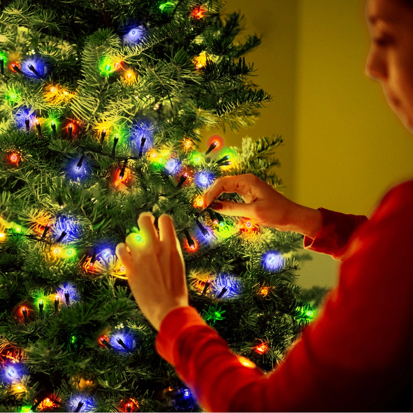 1 Pc Solar Christmas Lights, 50 LED/100 LED/200 LED/300 LED 8 Modes Outdoor Christmas String Lights, Waterproof Solar Fairy Ligh