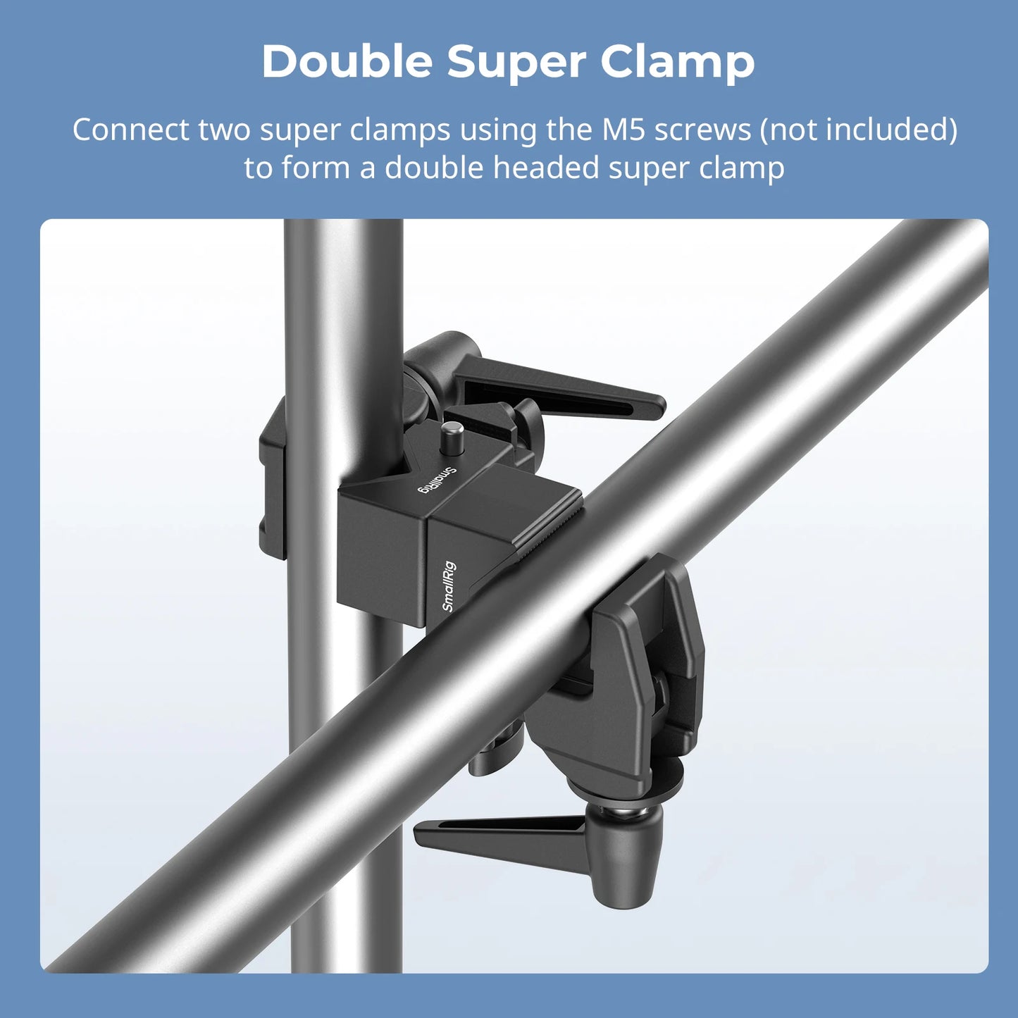 SmallRig Super Clamp Support Kit Aluminum Alloy Load 15kg with 1/4"-20 Top Screw for Cameras Microphones Monitors Video Lights