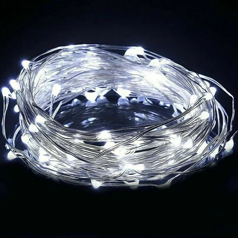 LED Fairy Lights String Button Battery Light Home Decoration Living Bedroom Garden Christmas Wedding New Year Ornament Garland