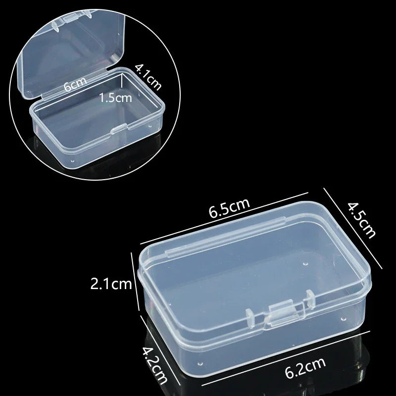 PP Storage Box Mini Transparent Plastic Case Container Square Rectangle Packaging Box for Jewellry Beads Small Items