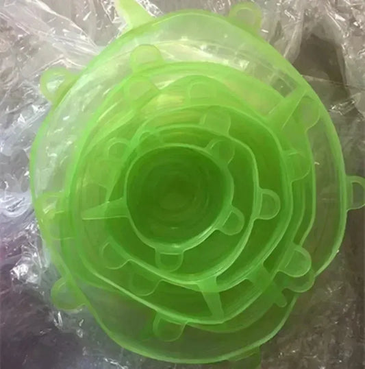 Adjustable Elastic Silicone Covers for Food Storage, Fridge Container Lids, Plastic Storage Caps for Kitchen Dishes