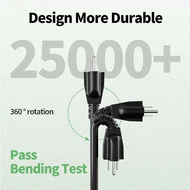 100 FT 16/3 Black Indoor Outdoor Extension Cord Waterproof, 3 Prong Flexblie SJTW Cold Weatherproof -50°C Appliance Extension Co