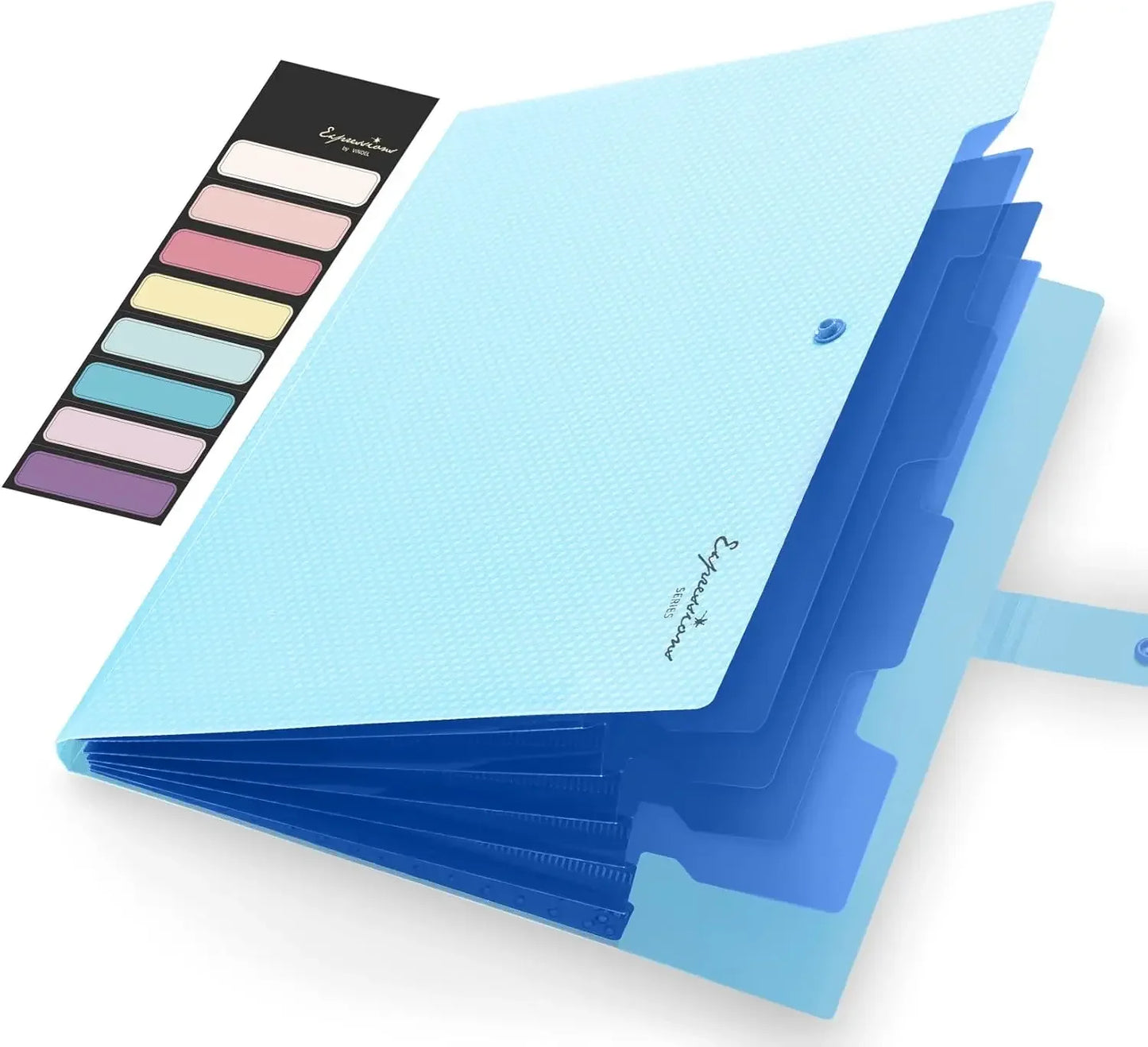 Expandable File Folder, Letter Size Organ Organizer, 5 File Pockets, Portable Organizer for School Office Supplies