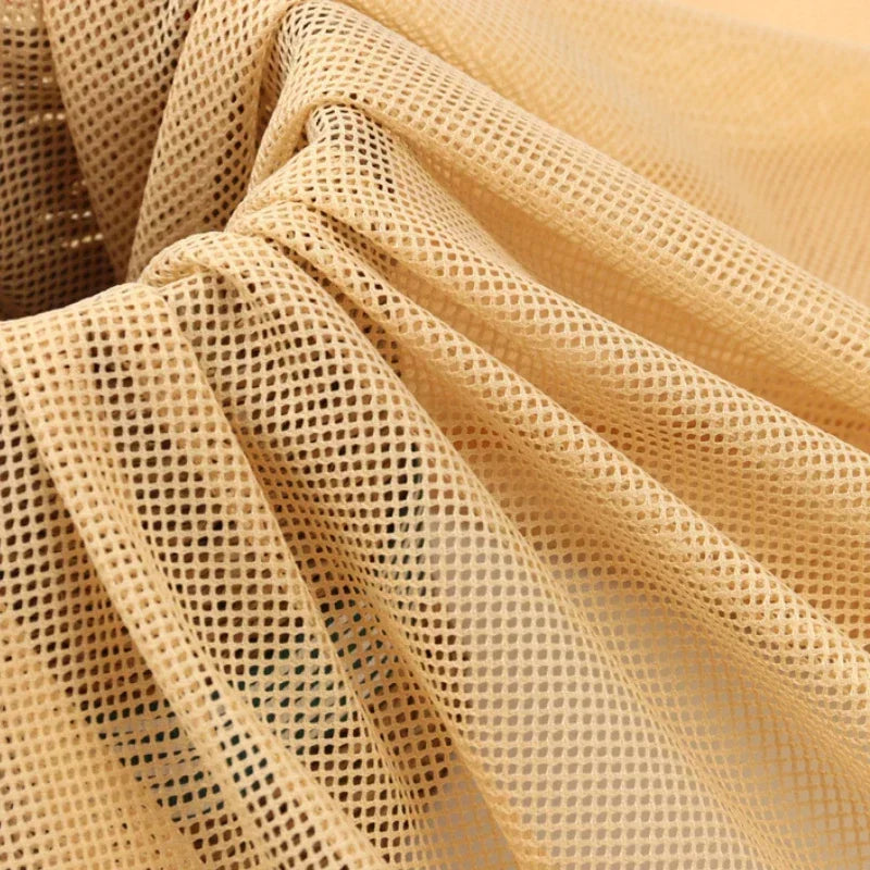 155x45/500cm 2x2 Low-stretch Mesh Fabric For Clothing LiningTravel Bag Handbag T-shirt Sportswear Handmade DIY Sewing Fabric