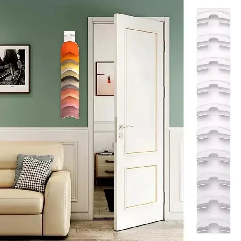 Hat Rack for Wall Stick-on Baseball Cap Storage Holder Display Hanger Hat Storage Organization Wall Mount for Bedroom Closet