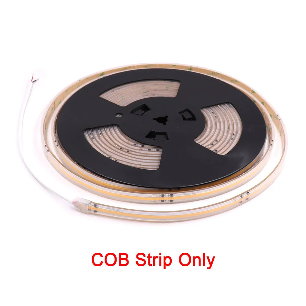 AC 110V 220V COB LED Strip Flexible Neon Light Bar IP67 Driverless High Bright 5m 10m 20m 30m 50m FOB COB Linear Tape LED CRI 90
