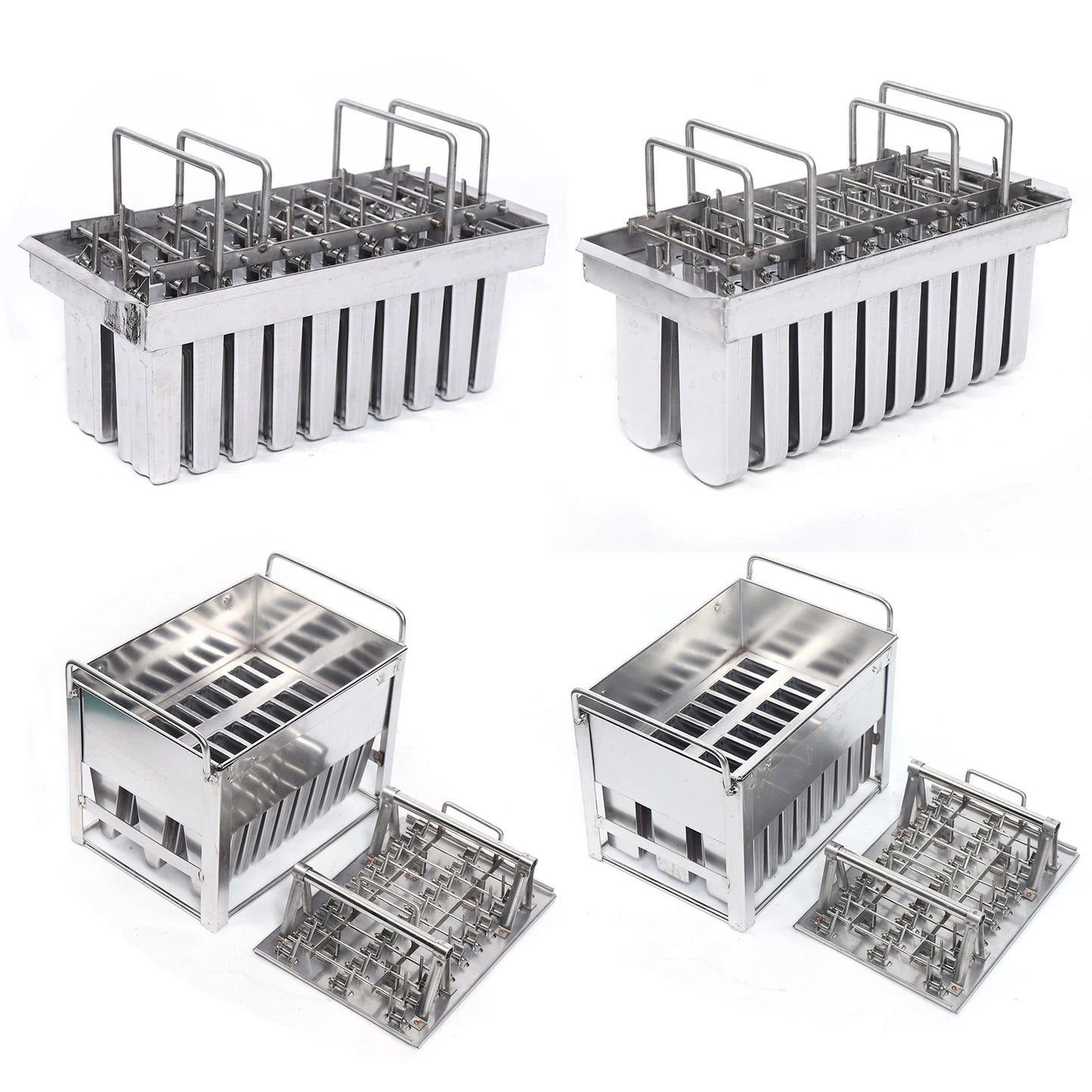 Large Capacity Ice Pop Mold for 20 Ice Cream, Food-Grade Stainless Steel, Space-Saving Design, Easy to Clean, Perfect for