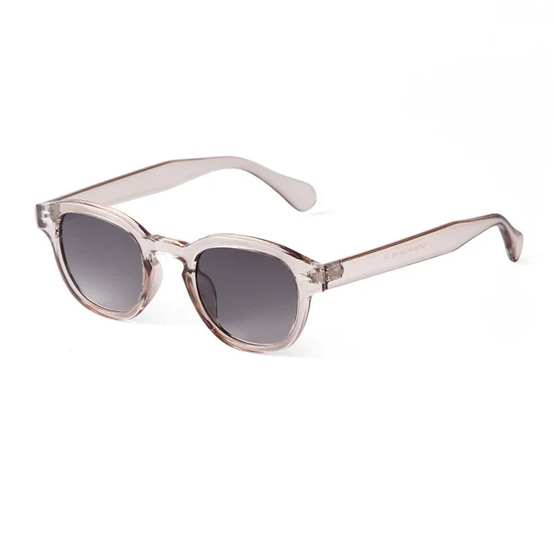 Vintage Fashion Shell Round Sunglasses Women Men 2024 Brand Design Retro Rivet Yellow Blue Lens Square Sun Glasses Female UV400